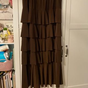 Brown layered skirt